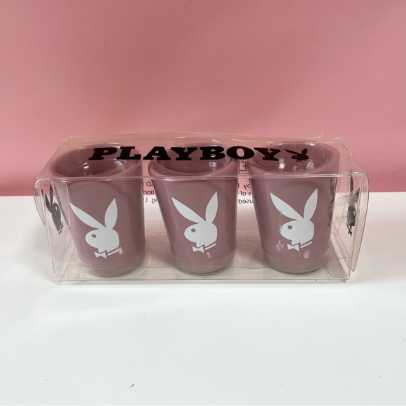 Vintage Y2K 2000s mcbling pink playboy shot glasses from 2005 - Picture 6 of 9